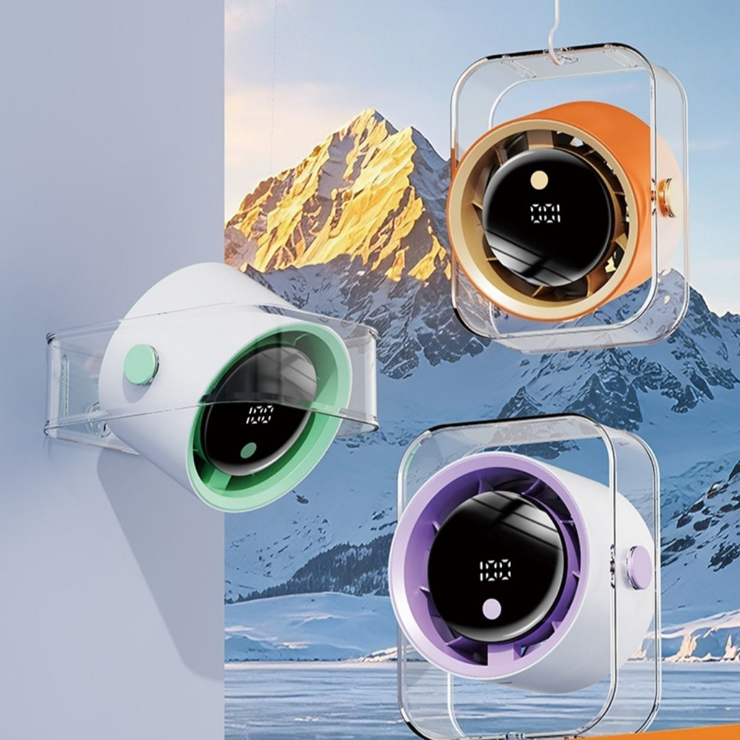 100-Speed Touchscreen Desk Fan: Desk, Wall or Hang It Anywhere