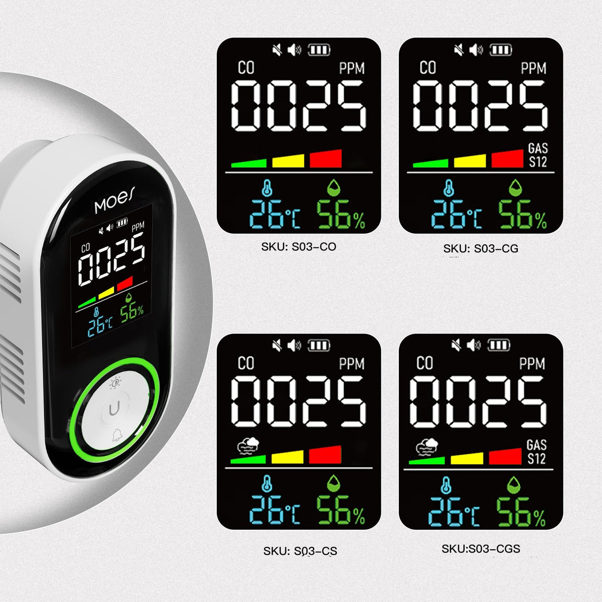 Kitchen Portable Smoke And Combustible Gas Detector