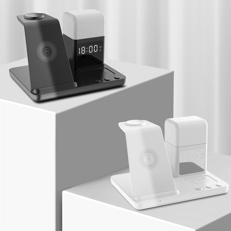 6-in-1 Small Night Lamp Alarm Clock and Charger