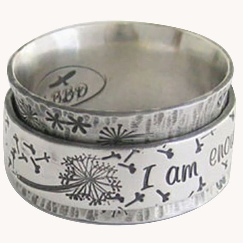 Vintage "I Am Enough" Ring