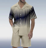Casual Men's Short Sleeve Vacation Set
