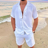 Casual Men's Short Sleeve Vacation Set
