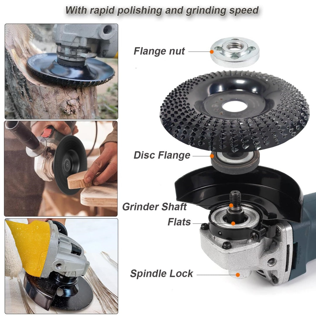 Wood Disc Grinder 125mm Wood Carving Disc, 3 Pieces