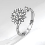 Simple Sunflower Shape Ring for Men and Women
