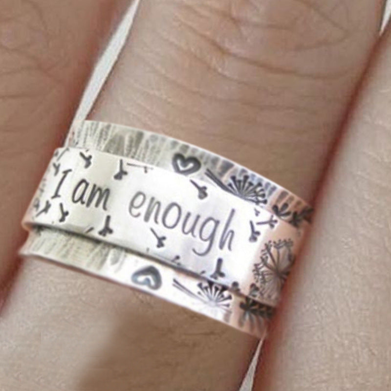 Vintage "I Am Enough" Ring