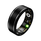 ShaBoom Smart Ring: Heart Rate & Health Tracker (Black or Silver, Sizes 7-14)