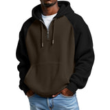 Waffle-knit Long-sleeve Hoodie