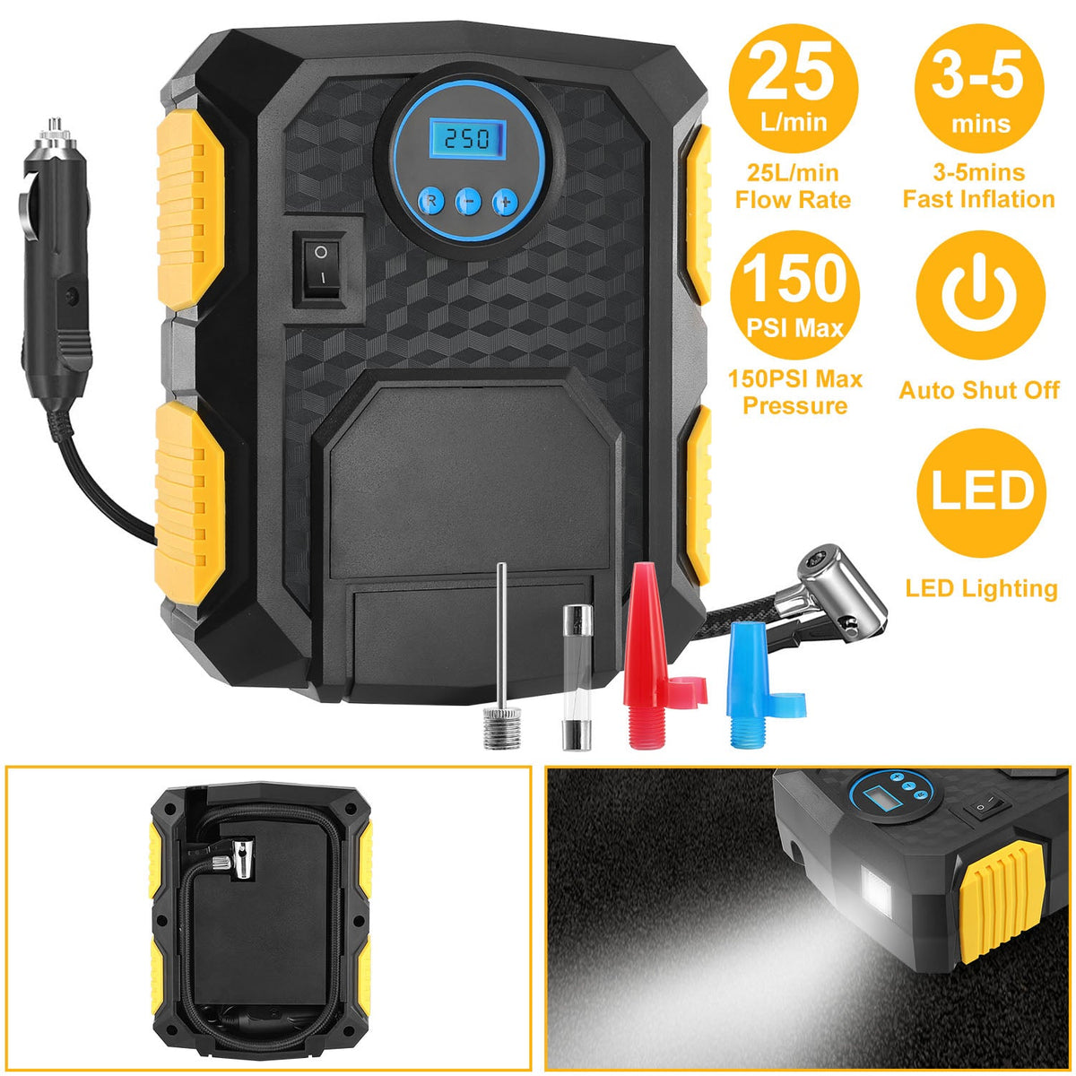 Don’t Get Stranded: Portable Tire Inflator (Ships Fast from U.S. Warehouse)