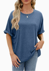 Solid Color Casual T-shirt