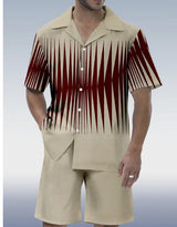 Casual Men's Short Sleeve Vacation Set
