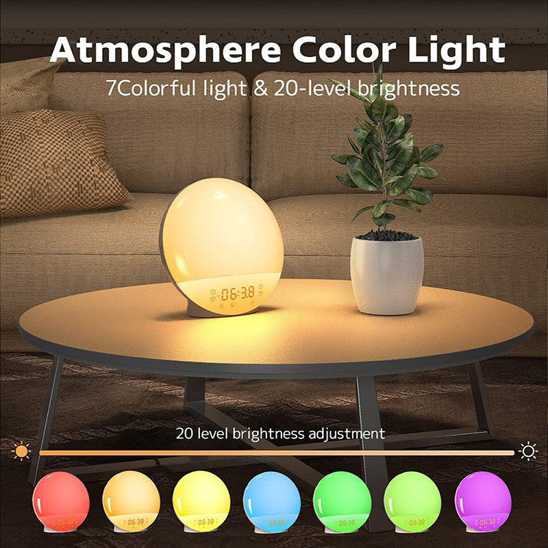 Sunrise Sunset LED Alarm Clock with Colorful Atmosphere